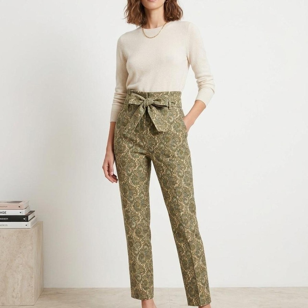 Chic Jules And Leopold Ruffled Floral Skinny Pant With Front Tie